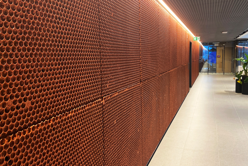 Red Canyon Vilnius acoustic panels and acoustic wall from Butong AB