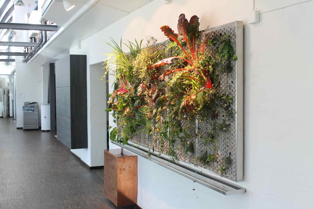 Green wall with beutiful details such as the copper tank designed by Butong
